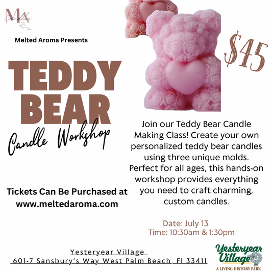 🧸✨ Teddy Bear Candle Making Class 🕯️🎨